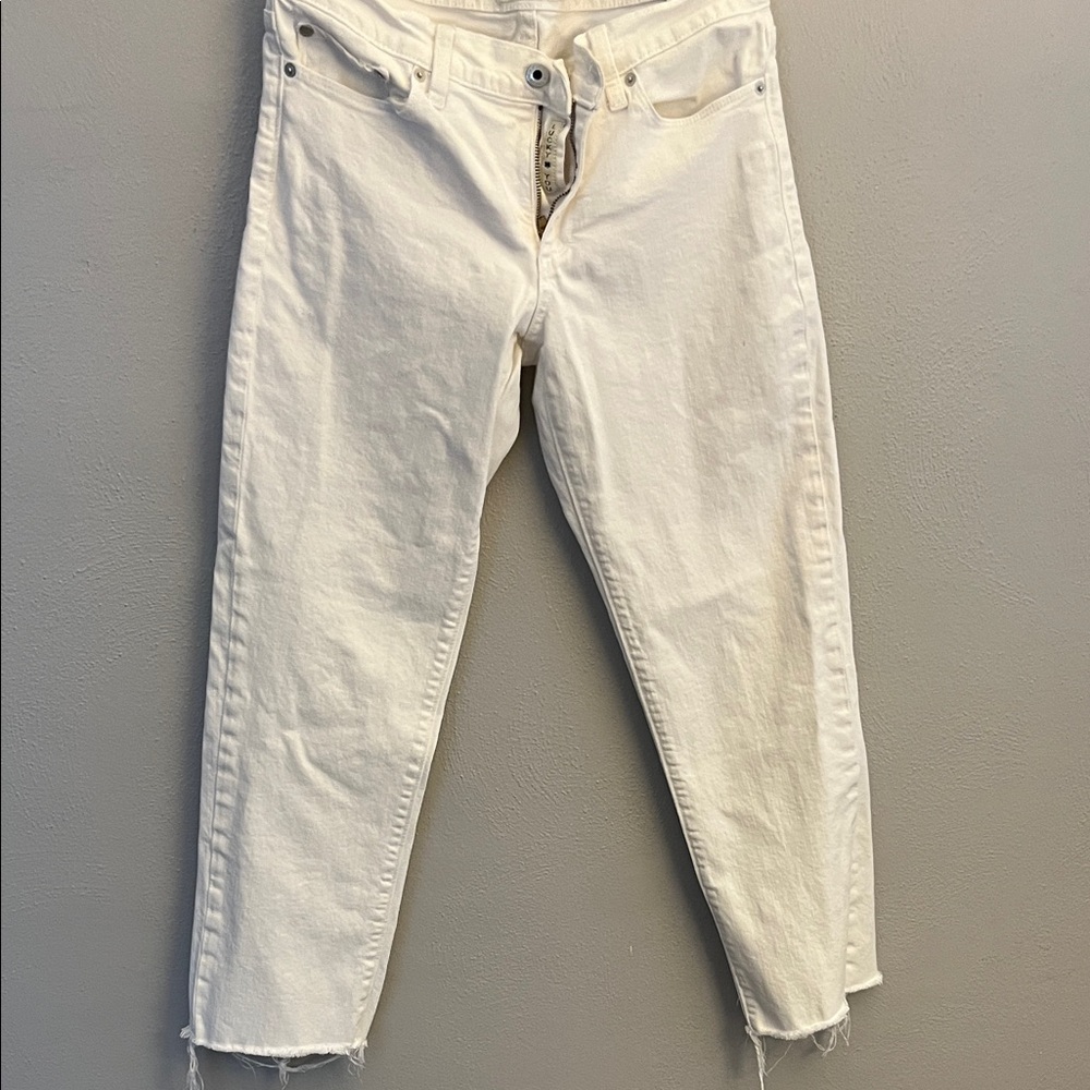 Lucky Brand White Ankle Crop Jeans